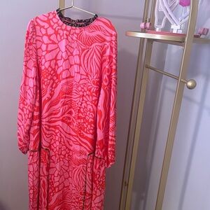 Never Fully Dressed Pink Patterned Dress
